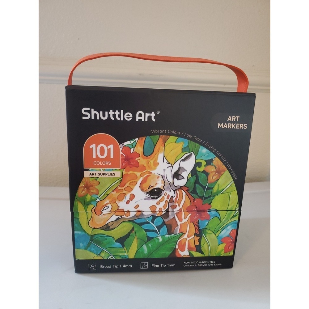 Shuttle Art 101 Colors Alcohol Markers, 101 Colors Dual Tip Art Marker Set